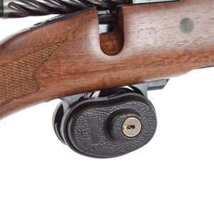 Allen Company 15415 Trigger Lock Open with Key Black Steel Firearm Fit- Handgun/Rifle/Shotgun