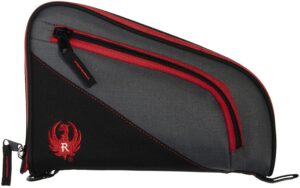 Allen Company Ruger 27401 Tucson Handgun Case Black/Red/Gray Lockable Zippers
