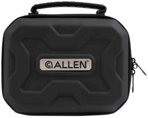 Allen Company 827 EXO Handgun Case Black Polymer, Molded Carry Handle, Egg Crate Foam & Lockable Zippers 7" X 5.25"