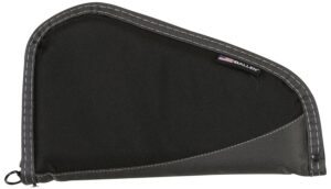 Allen Company 44413 Deluxe Handgun Case Black with Gray Trim, Foam Padding, Non-Absorbent Lining & Lockable Zipper 13" L