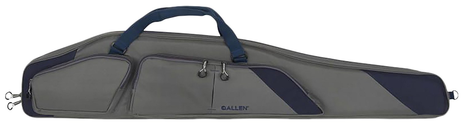 Allen Company 64250 Kenosha Rifle Case 50" Gray Endura with Indigo Trim, Foam Padding, Gusseted Accessory Pockets, Lockable Zippers & Adjustable
