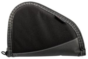 Allen Company 4448 Deluxe Handgun Case Black with Gray Trim, Foam Padding, Non-Absorbent Lining & Lockable Zipper 8" L