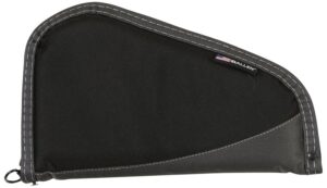 Allen Company 44411 Deluxe Handgun Case Black with Gray Trim, Foam Padding, Non-Absorbent Lining & Lockable Zipper 11" L