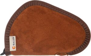 Allen Company Suede Handgun Case Brown Lockable 8"