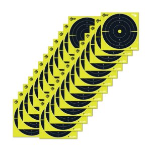 Allen Company EZ-Aim 15213 Splash Reactive 8" Bullseye Hanging Paper 8" X 8" Black/Yellow White 25 per Pkg