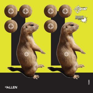 Allen Company 15264 EZ Aim Splash Reactive Target Prairie Dog Hanging Paper 8"x8" Multi-Color 6Pack
