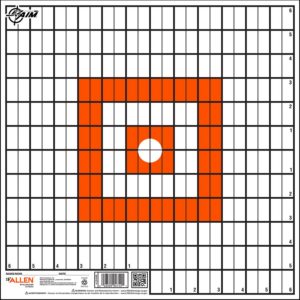 Allen Company EZ-Aim 15495 Grid Target Paper Hanging 12"x12" Orange/White 12 per Pack