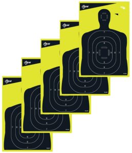 Allen Company EZ-Aim 15330 Splash Reactive Target Silhouette Paper Hanging 12" X 18" Black/Yellow 5 Pack