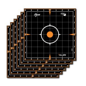 Allen Company EZ-Aim 15301 Splash Reactive Self-Adhesive Paper Black/Orange 8" Sight-In Grid 6 Pack