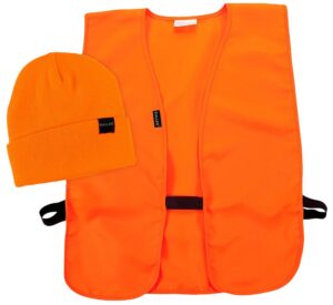Allen Company 2394 Safety Vest&Cap Combo Orange Polyester