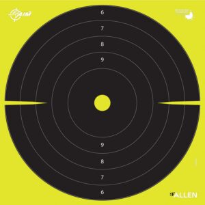 Allen Company 15214-30 EZ Aim Splash Bullseye Hanging Paper Black/Chartreuse 30Pack