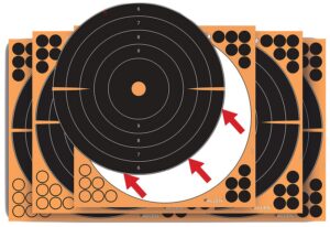 Allen Company Ez Aim® Splash Adhesive Bullseye 12”X12” Paper Shooting Targets Ez Aim Splash Adhesive Bullseye 12''X12'' Ppr Targets 10/PACK