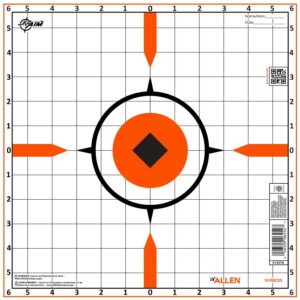 Allen Company 15576 Sight-In Grid Hanging Paper Universal 12"x12" Bright Orange 10 Pack