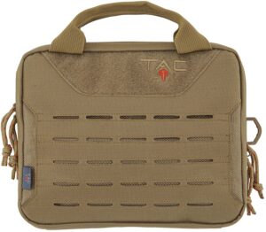 Allen Company Tac Six 10816 Crew Tactical Pistol Case Coyote 600D Polyester 2 Handguns