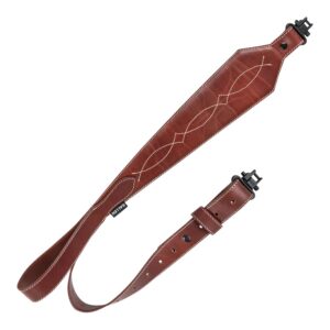 Allen Company Heritage Cases 8508 Western Scallop Brown Leather 28"-35" OAL
