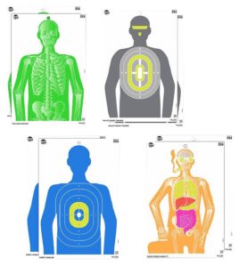 Allen Company EZ-Aim 15645 Imposing Figure Silhouette Paper Works with Handgun/Shotgun/Airsoft Gun/BB Guns/Pellet Gun 12 X 18 Multi-Color 8 Pack