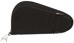 Allen Company 7411 Locking Handgun Case Black Endura, YKK Zippers & Foam Padding Includes 2 Keys 11" L