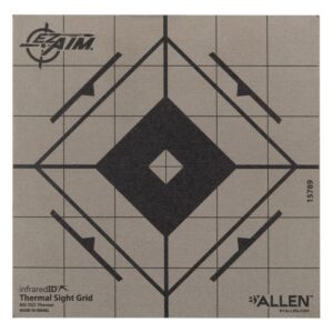 Allen Company 15789 Thermal Target Sight-In Grid Hanging Paper 6" X 6" Black/Gray