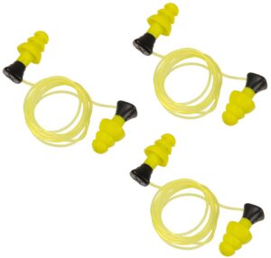 Allen Company 4118 Tethered Silicone Ear Plugs 26 dB Yellow 3 Pair