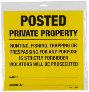 Allen Company 15824 Posted No Trespassing Sign 12-Pack