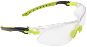 Allen Company 4140 Keen Safety Glasses Youth Clear Lens Lime Green Frame