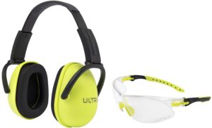 Allen Company 4176 Sound Blocker Ear & Eye Protection Combo 23 dB Lime Green Youth