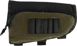 Allen Company 20550 Buttstock Shell Holder Black/Green Cordura Capacity 5-Round Rifle Buttstock Mount