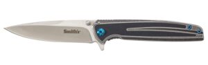 Smith's Smiths Products 51275 Imfima 3.26" Folding Drop Point Plain Bead Blasted 3Cr13MoV SS Blade/ Bead Blasted Stainless Steel Handle Includes