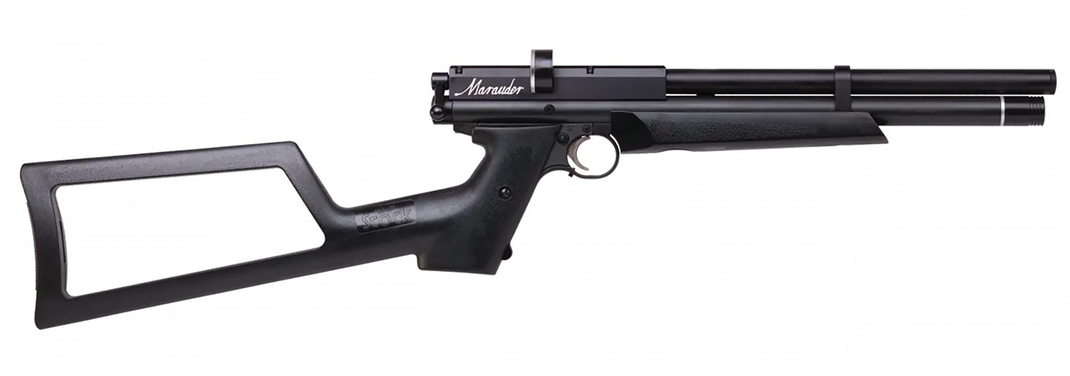 Benjamin BP2220 Marauder Pistol Kit PCP 22 Pellet 8-Round Black Shrouded Barrel, Black Synthetic Stock
