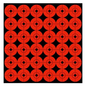 Birchwood Casey 33901 Target Spots Self-Adhesive Paper Black/Orange 1" Bullseye 360 Pack