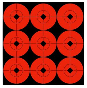 Birchwood Casey 33902 Target Spots Self-Adhesive Paper Black/Orange 2" Bullseye 90 Pack