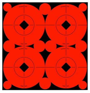 Birchwood Casey 33903 Target Spots Self-Adhesive Paper Black/Orange 3" Bullseye 40 Pack
