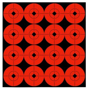 Birchwood Casey 33904 Target Spots Self-Adhesive Paper Black/Orange 1.5" Bullseye 160 Pack