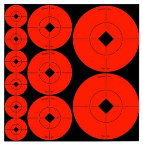 Birchwood Casey 33928 Target Spots Self-Adhesive Paper Black/Orange Bullseye 60 Pack