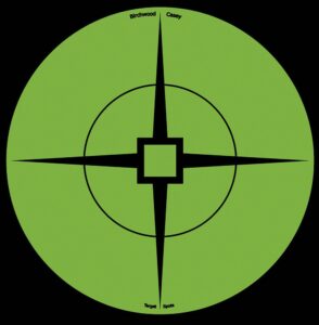 Birchwood Casey 33936 Target Spots Self-Adhesive Paper Black/Green 6" Crosshair 10 Pack