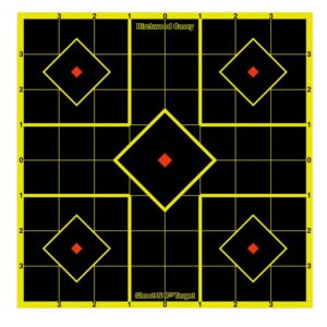Birchwood Casey 34112 Shoot-N-C Reactive Target Self-Adhesive Paper Multi Color 8" 5-Diamond 15 Pack