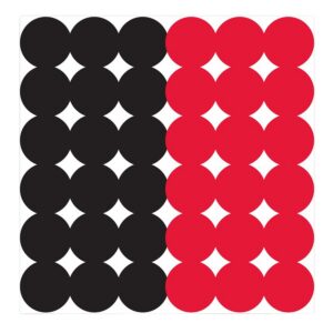Birchwood Casey 34118 Dirty Bird Repair Pasters Black/Red Adhesive Paper 1" 12-Pack