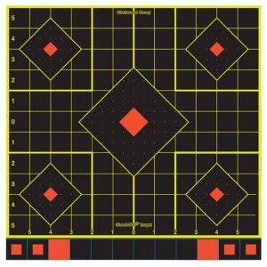 Birchwood Casey 34207 Shoot-N-C Reactive Target Self-Adhesive Paper Multi Color 12" 5-Diamond 5 Pack