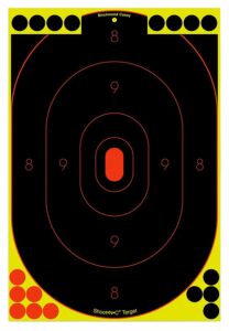 Birchwood Casey 34605 Shoot-N-C Reactive Target Self-Adhesive Paper Black/Yellow/Red 12"x18" Silhouette 5 Pack