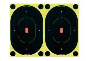 Birchwood Casey 34710 Shoot-N-C Reactive Target Self-Adhesive Paper Black/Yellow 7" Oval Silhouette 6 Pack