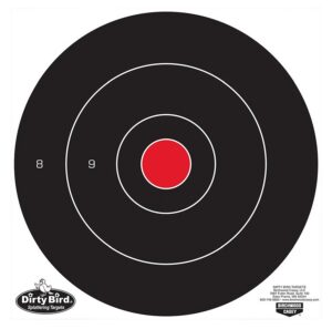 Birchwood Casey 35070 Dirty Bird 12" Bullseye Tagboard Hanging Universal Black/Red 100 per Pkg