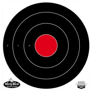 Birchwood Casey 35185 Dirty Bird 17.25" Bullseye Tagboard Hanging Black/White 5 Pack