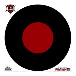 Birchwood Casey 35187 Dirty Bird 3-Gun Nation Hanging Paper 17.25" Circle Black/Red 5 Pack