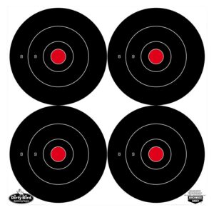 Birchwood Casey 35570 Dirty Bird 6" Bullseye Tagboard Hanging Black/White 100 per Pkg