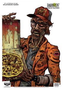 Birchwood Casey 35650 Darkotic Special Delivery Zombie Pizza Delivery Paper Hanging Universal 12" X 18" Multi-Color Impact Enhancement Splatter 8 per