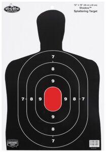 Birchwood Casey 35707 Dirty Bird BC-27 Silhouette Tagboard Hanging Pistol 12" X 18" Black/White 8 per Pkg