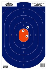 Birchwood Casey 35718 Dirty Bird Silhouette Tagboard Hanging Universal 12" X 18" Blue/Orange 8 per Pkg