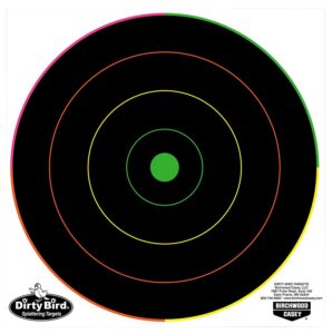 Birchwood Casey 35820 Dirty Bird 8" Bullseye Tagboard Hanging Pistol/Rifle Black/Green 20 per Pkg