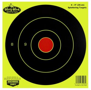 Birchwood Casey 35950 Dirty Bird Bullseye Paper Hanging Pistol/Rifle Black/Yellow 50 per Pkg