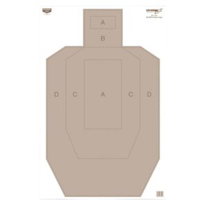 Birchwood Casey 37025 EZE-Scorer IPSC Hanging Paper 23" X 35" Tan Pkg of 100